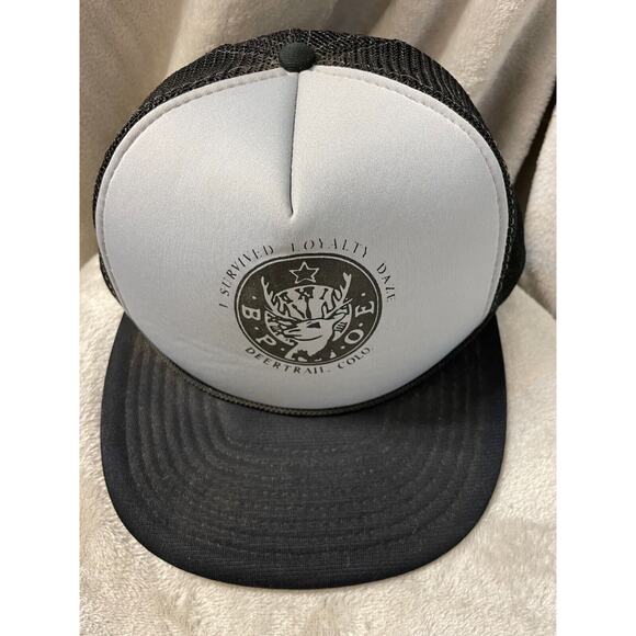 Vintage BPOE Elks Trucker Hat Black Mesh Snapback Loyalty Day DeerTrail Colorado - Picture 2 of 7